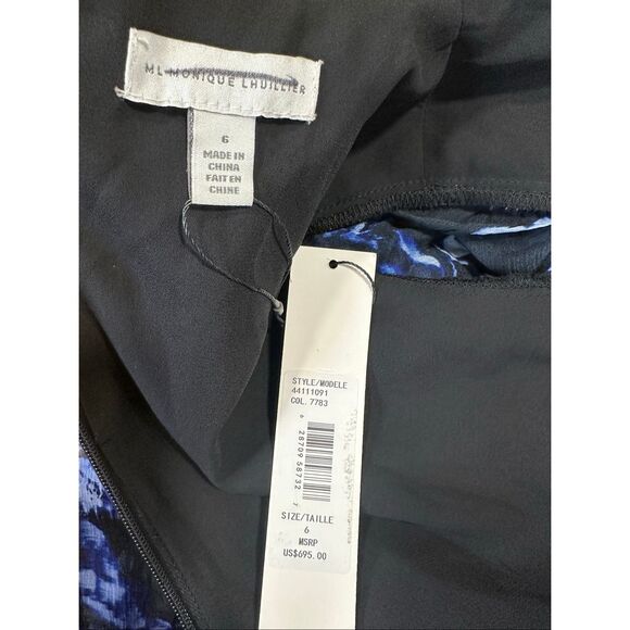 ML MONIQUE LHUILLIER Women's Floral Knot-front Maxi Dress In Ikat US6 $695 - Picture 10 of 10